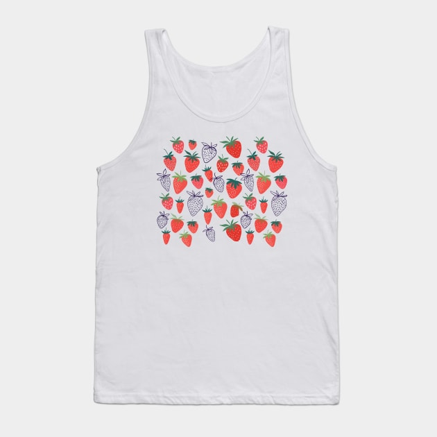 Strawberry cottagecore and fairycore kawaii anime Tank Top by OutfittersAve